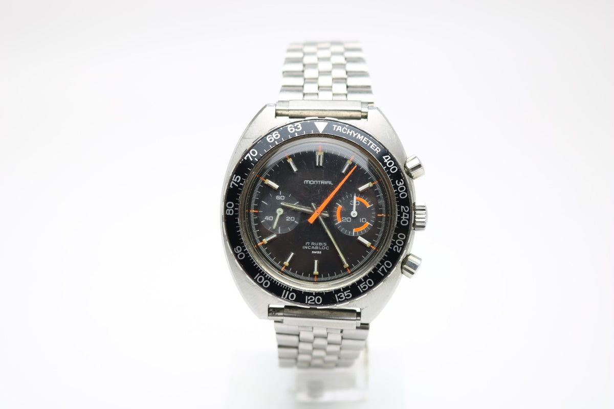 VintageHeuer Montrial Armbanduhr Handaufzug Herren Vintage