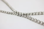 Diamant Halskette Collier 750 Weißgold, 120 Diamanten, Perlanhänger - ca. 46 cm