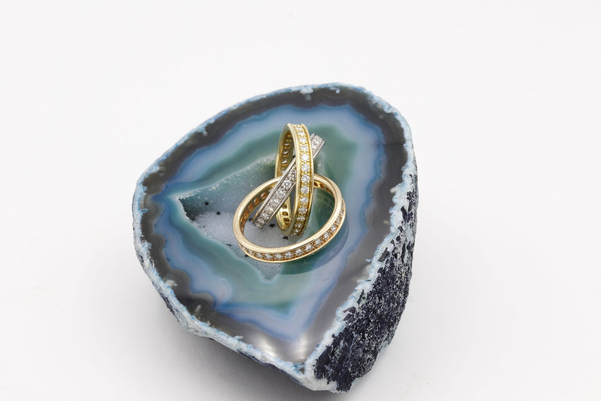 Cartier Trinity Brillant Memory-Ring 18k Gold Gr. 53 ca. 9,1g