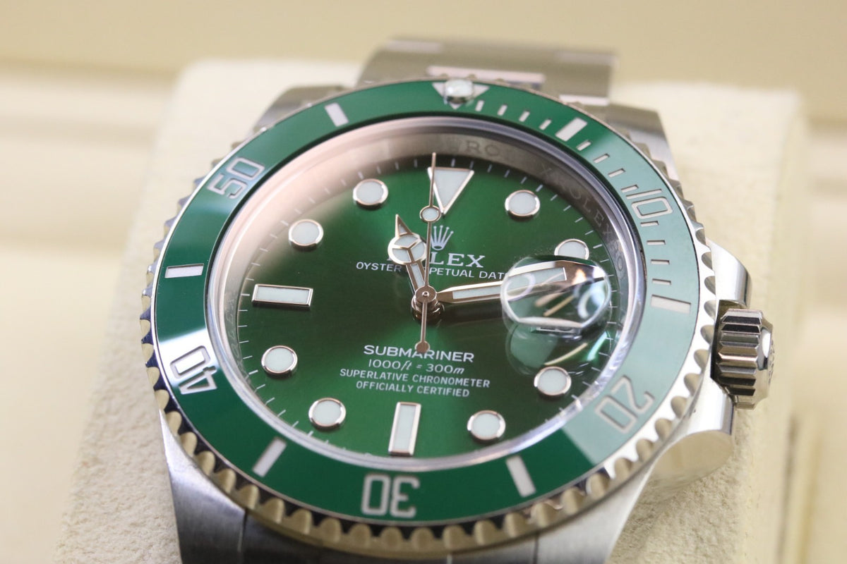 Rolex Submariner Hulk 116610LV Edelstahl Automatik Fullset Armbanduhr Herren