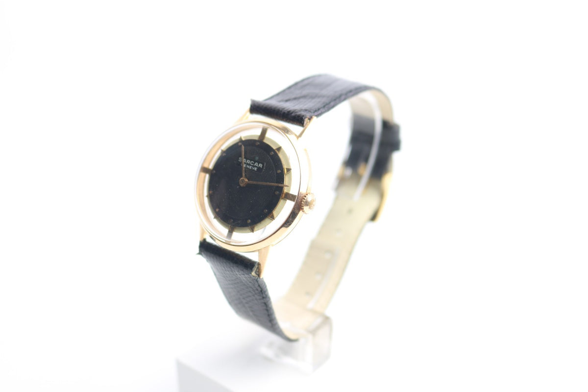 Sarcar Geneve Vintage 18K Handaufzug Ambanduhr Herren - ca. 19,3g