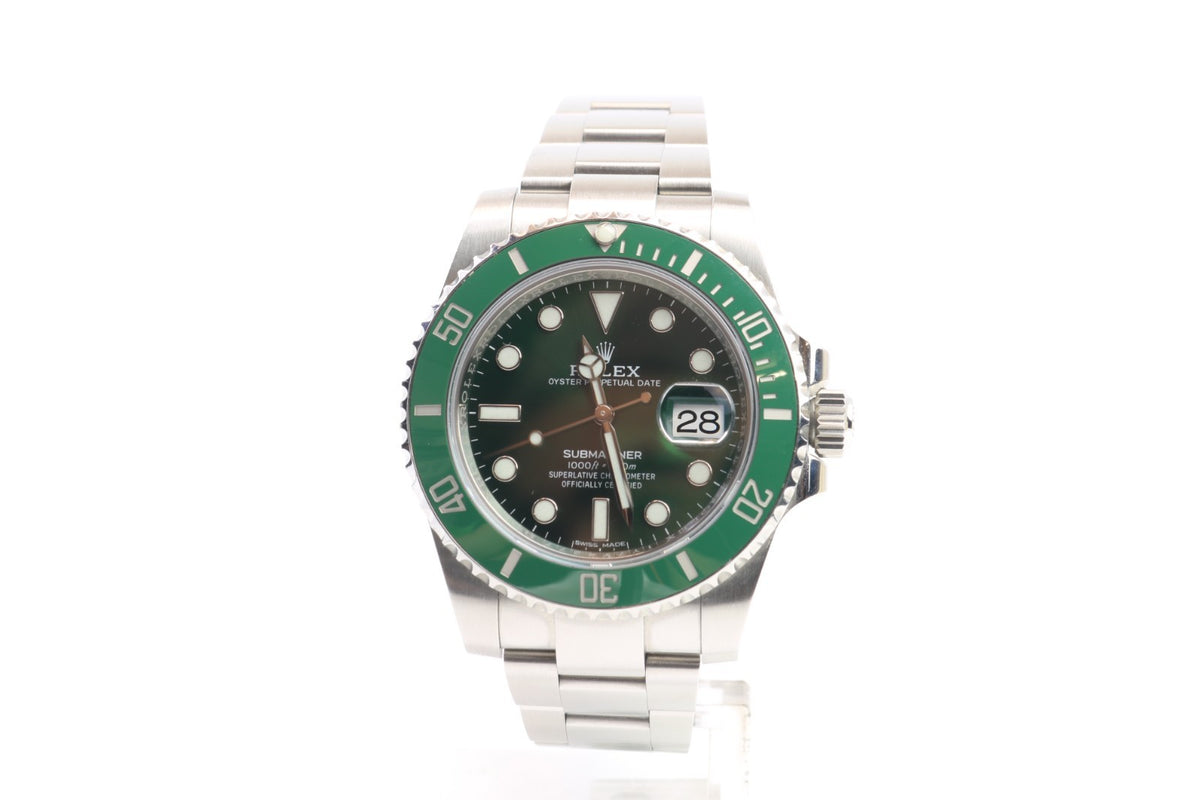 Rolex Submariner Hulk 116610LV Edelstahl Automatik Fullset Armbanduhr Herren