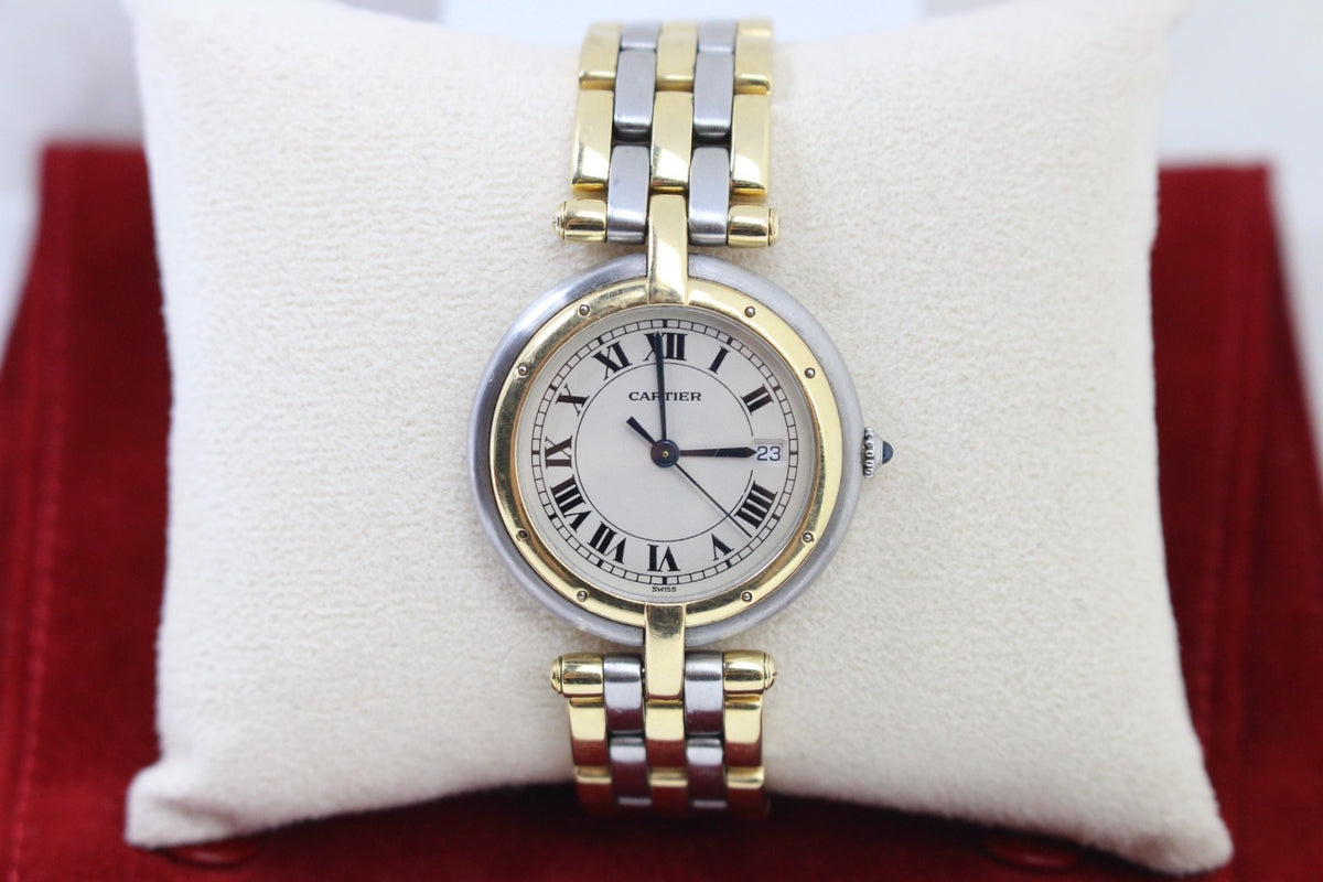 Cartier Panthere Vendome 183964 Stahl/Gold 30mm Damen Armbanduhr Etui