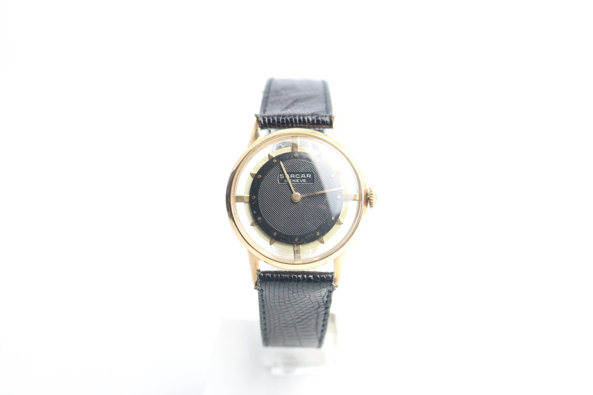 Sarcar Geneve Vintage 18K Handaufzug Ambanduhr Herren - ca. 19,3g