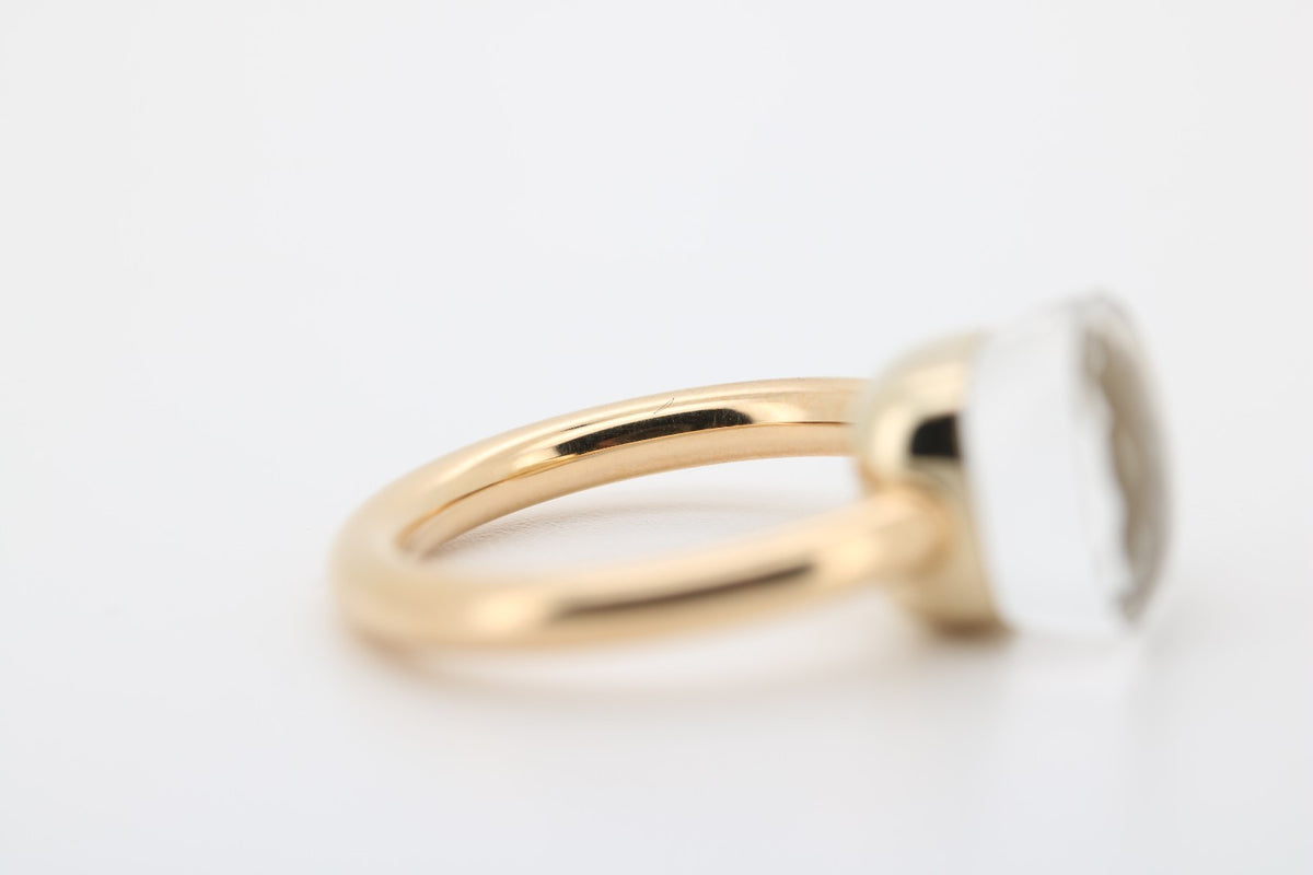 Ring Pomellato Nudo Classic mit Topas, 750 Roségold, beh. Topas in Kissenschliff