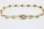 Elegantes Tropf Armband für Damen aus 585 Gelbgold mit 15 Diamanten 0.40ct 19cm