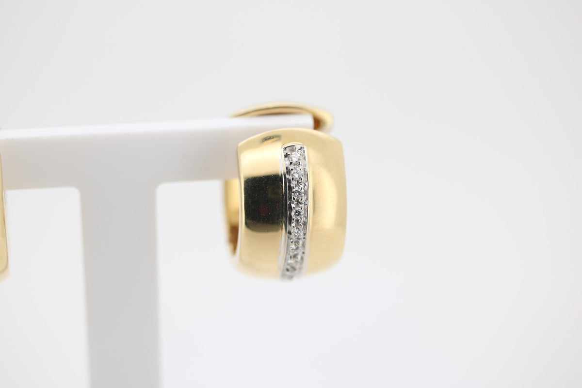 Wempe Gold Diamant Ohrstecker mit jeweils 11 Diamanten - 750 Gelbgold ca. 14,5g