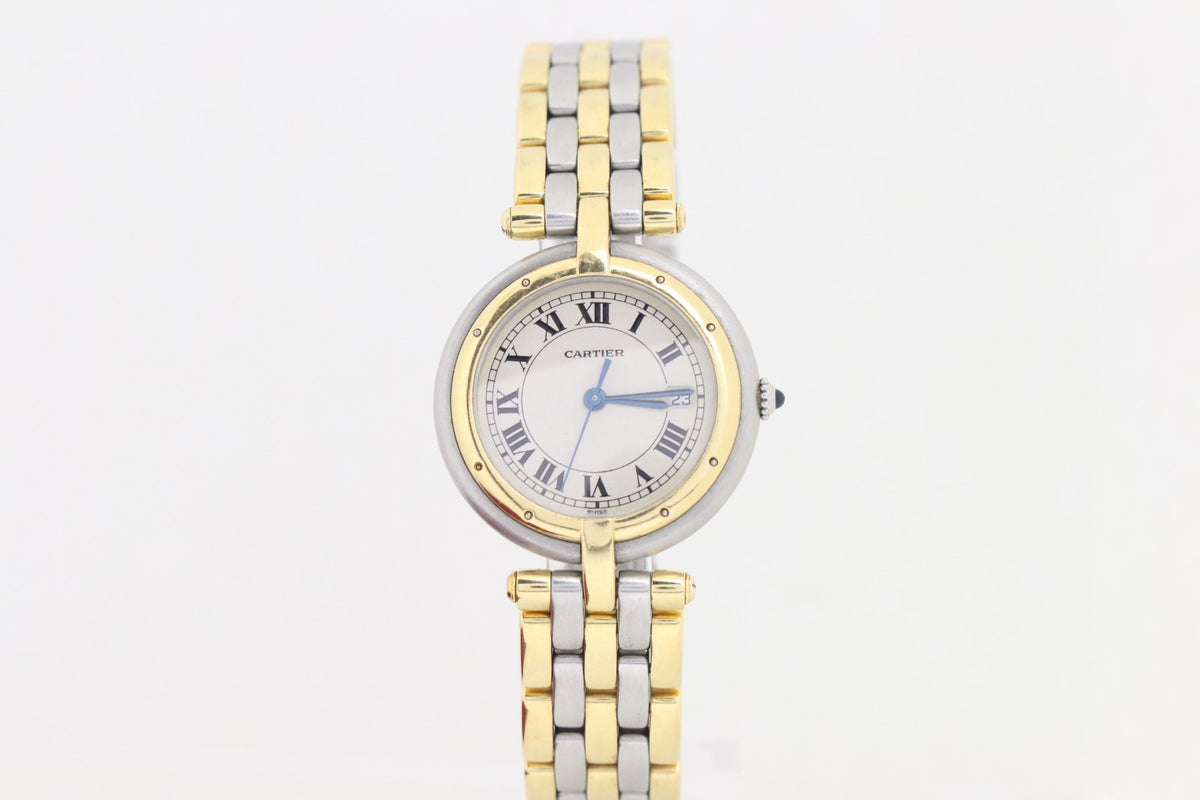 Cartier Panthere Vendome 183964 Stahl/Gold 30mm Damen Armbanduhr Etui