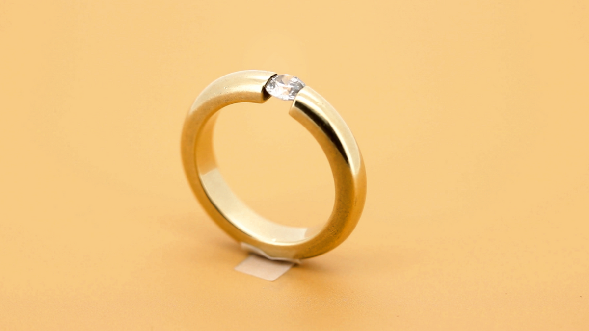 Gold Diamant Ring aus 585Gelbgold – Ringgröße 51