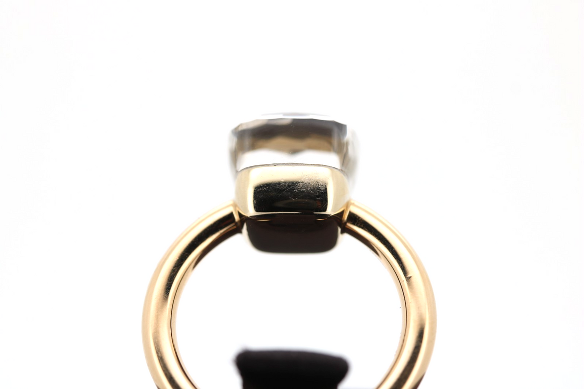 Ring Pomellato Nudo Classic mit Topas, 750 Roségold, beh. Topas in Kissenschliff