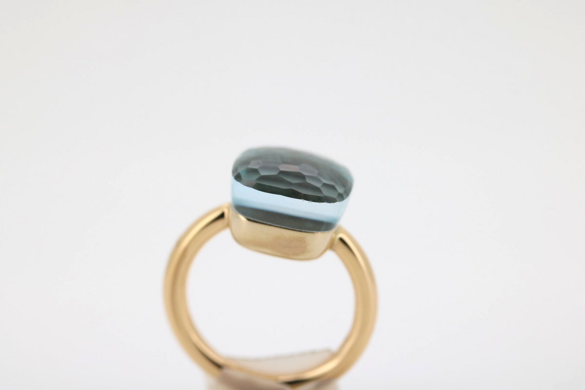 Pomellato Topasring Nudo Maxi, 750 Gold, Ringgröße 52 ca. 9,3 g