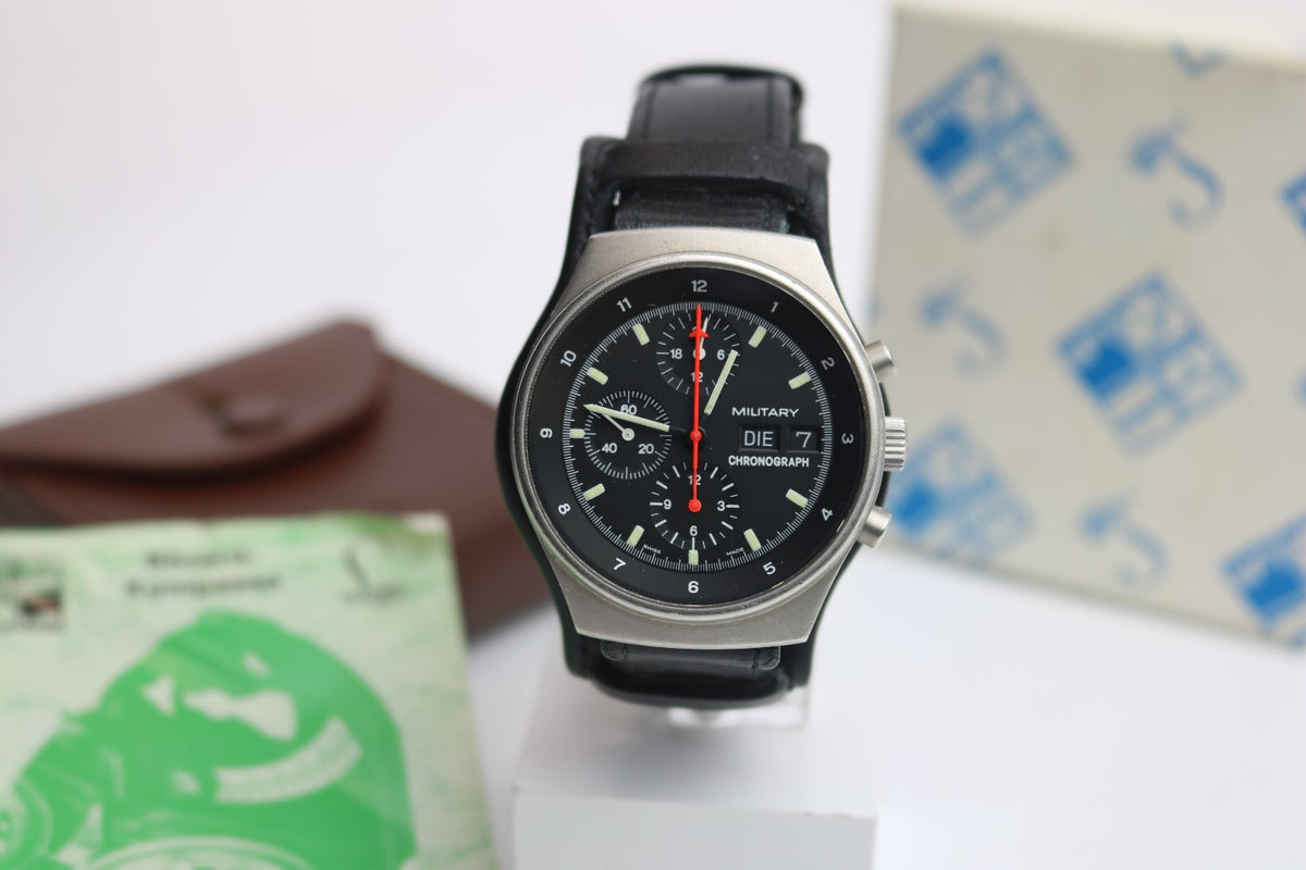 Military Porsche Design Orfina Bund Chronograph Automatik Ambanduhr mit Kompass