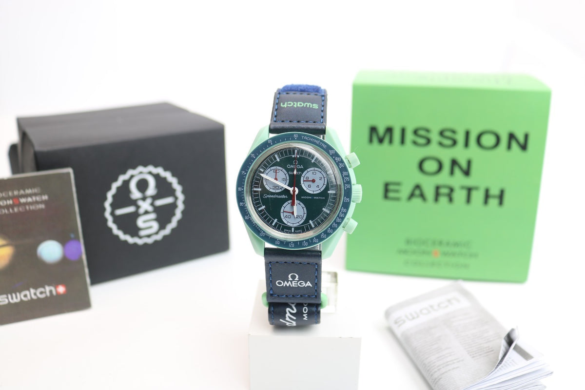 Omega Swatch mission on Earth Chronograph Ambanduhr Herren