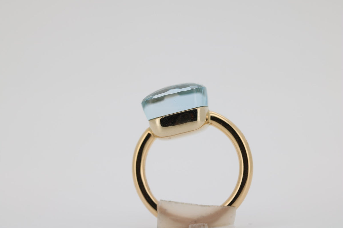 Pomellato Topasring Nudo Maxi, 750 Gold, Ringgröße 52 ca. 9,3 g