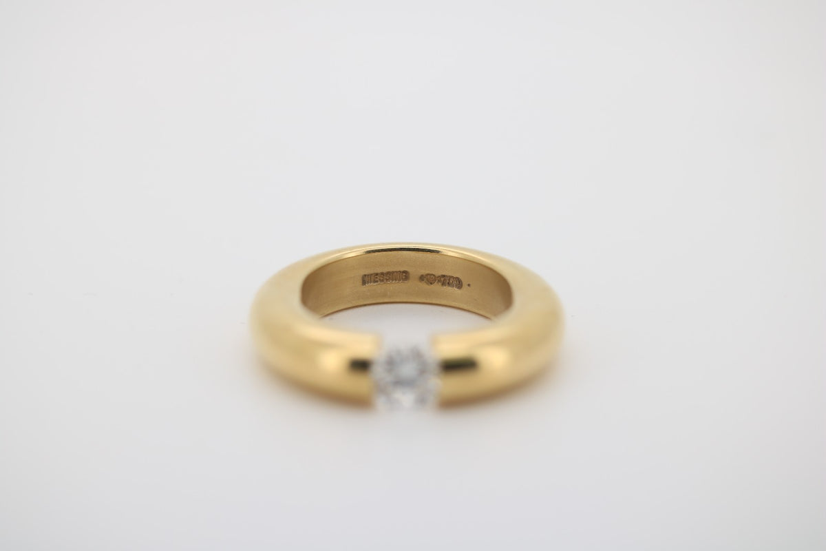 Niessing Damen Ring in 750 Gelbgold mit Zertifikat