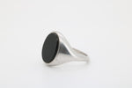 Leo Wittwer Onyx Ring, aus 750 Weißgold – Ringgröße 61