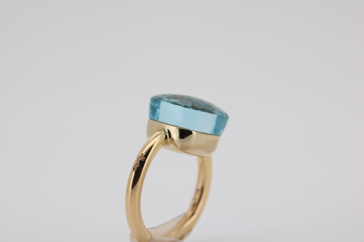 Pomellato Topasring Nudo Maxi, 750 Gold, Ringgröße 52 ca. 9,3 g