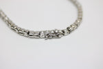 Diamant Halskette Collier 750 Weißgold, 120 Diamanten, Perlanhänger - ca. 46 cm