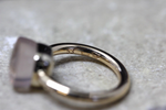 Pomellato Damen Ring 18k Gelbgold mit Rosenquarz Gr. 53 ca. 7,75g