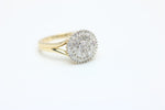 Eleganter Damenring aus 585 Gelbgold mit 67 Diamanten – Ringgröße 53