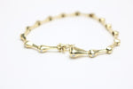 Elegantes Tropf Armband für Damen aus 585 Gelbgold mit 15 Diamanten 0.40ct 19cm