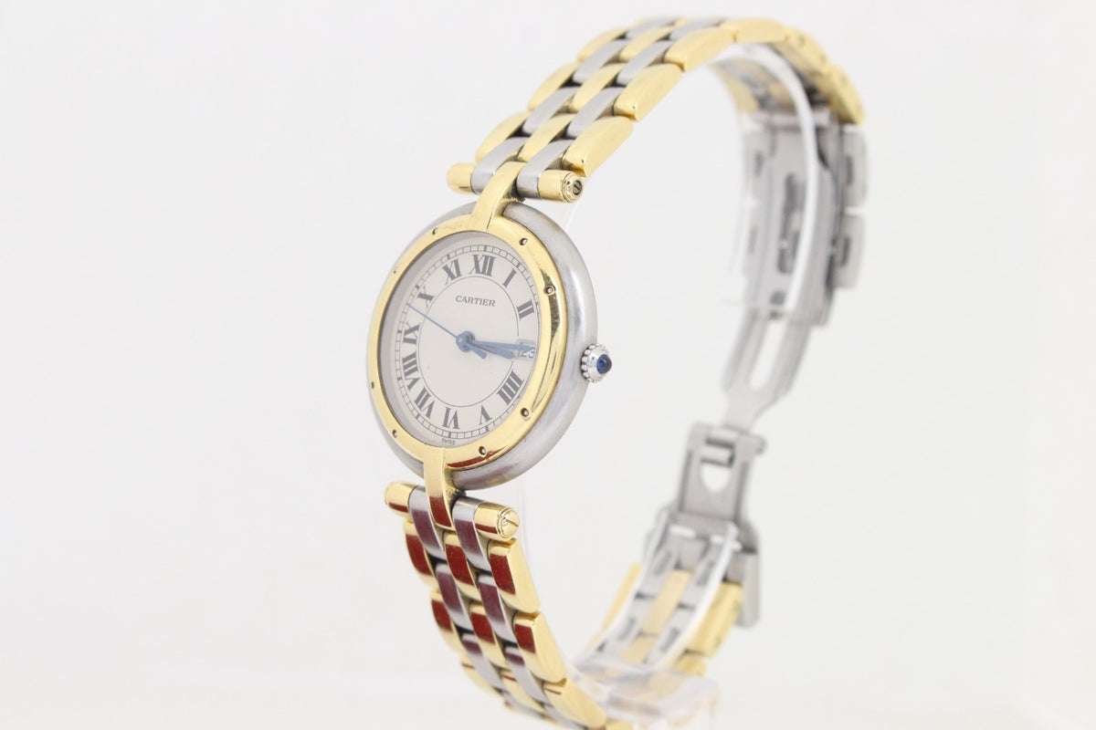 Cartier Panthere Vendome 183964 Stahl/Gold 30mm Damen Armbanduhr Etui