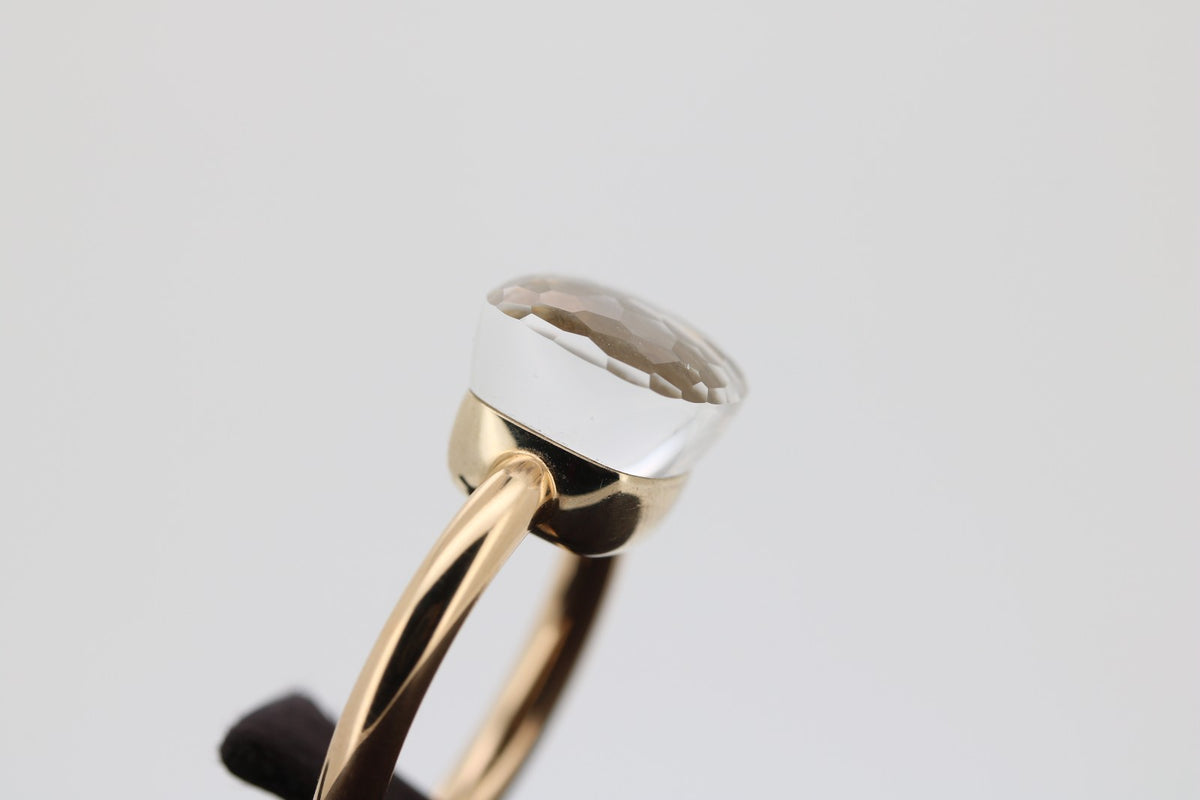 Ring Pomellato Nudo Classic mit Topas, 750 Roségold, beh. Topas in Kissenschliff