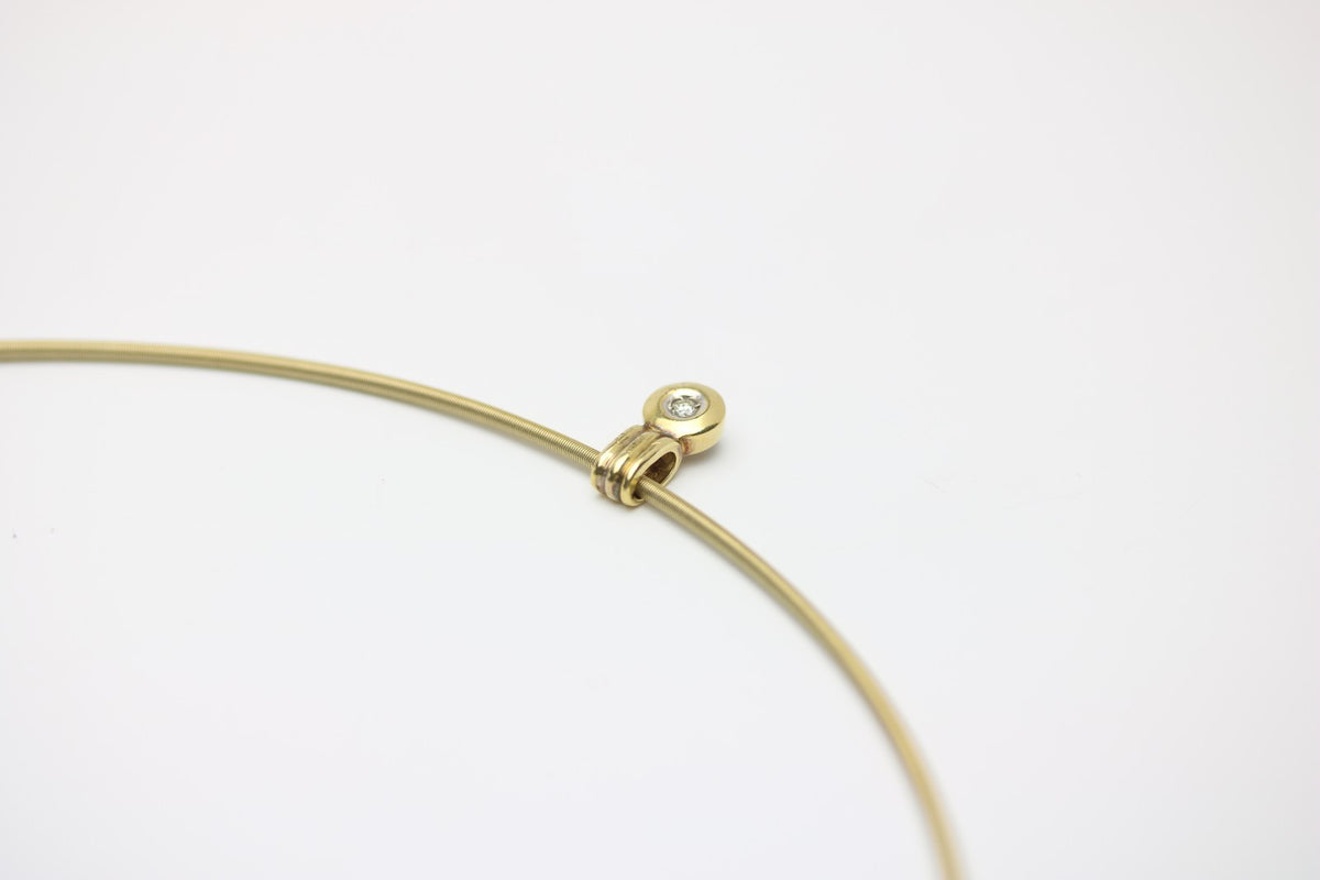 Niessing Diamant Halskette aus 750 Gelbgold - ca. 50 cm