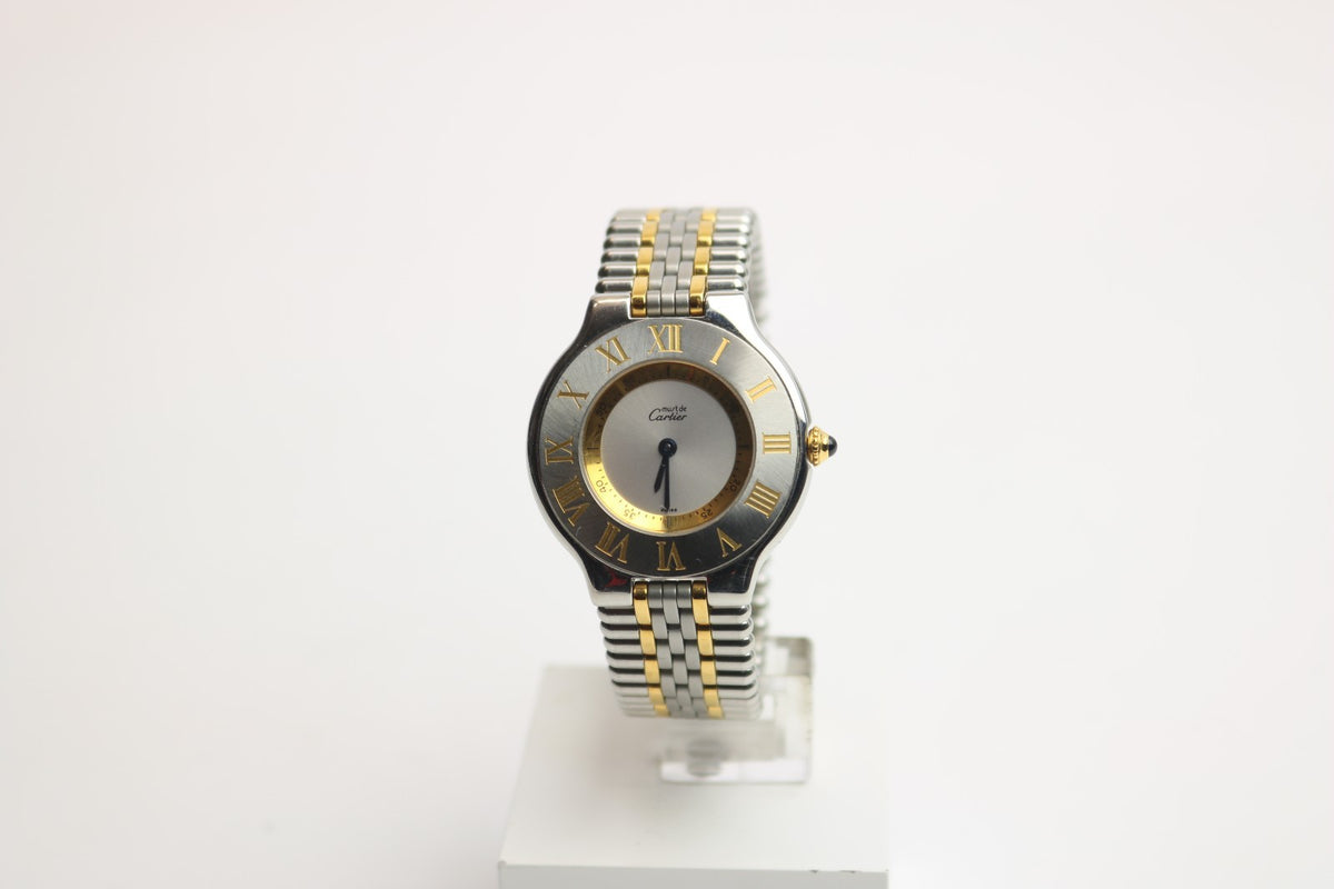 Cartier 21 must de Cartier Quartz Ambanduhr Damen - Stahl/Gold - Ref. 1330