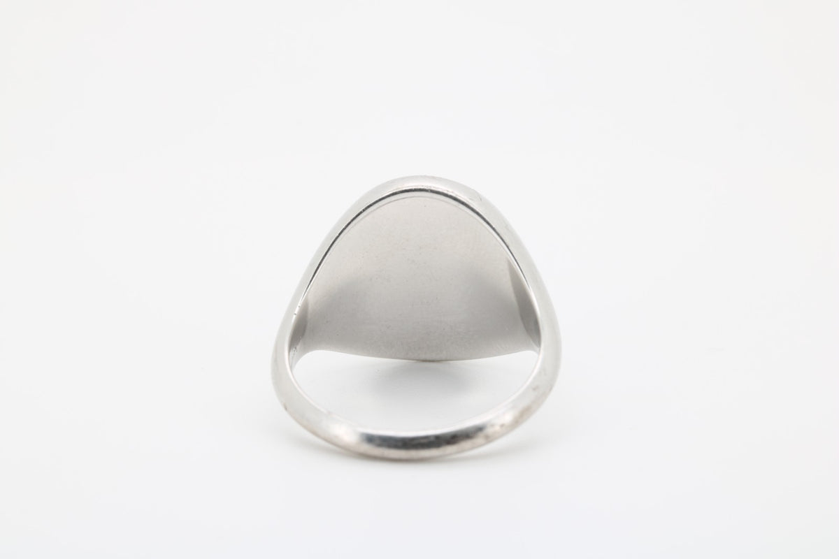 Leo Wittwer Onyx Ring, aus 750 Weißgold – Ringgröße 61