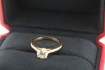 Cartier Diamant Solitär Ring - 750 Gold - Rg. ∅ 49 - + Box und Papieren0,80ct