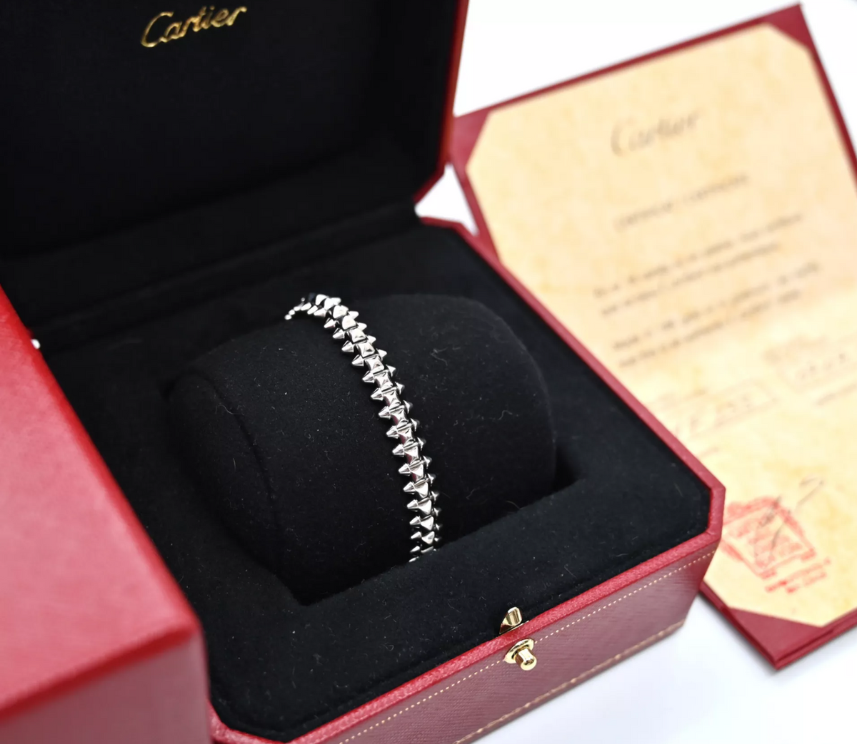CARTIERCrash de Cartier MM 18K Weißgold Armband Größe 16 MNF Z33