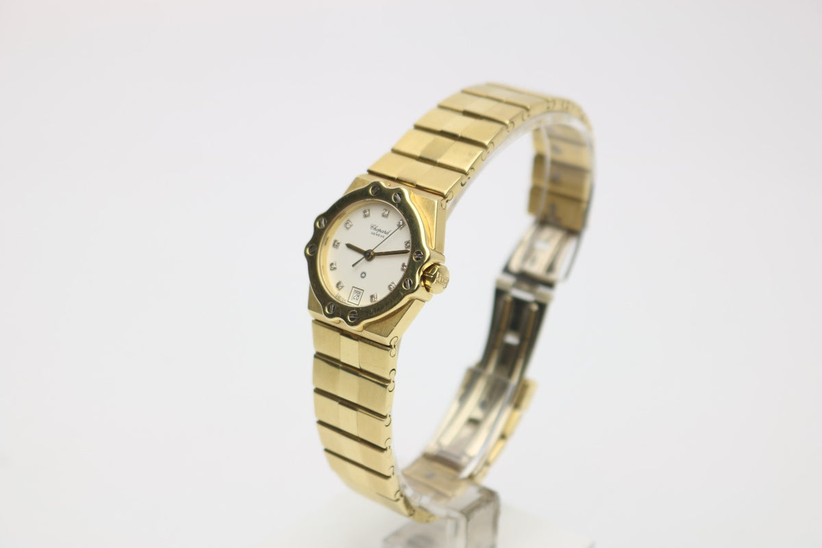 Chopard St Moritz Ambanduhr Damen - 750er Gelbgold mit Diamanten