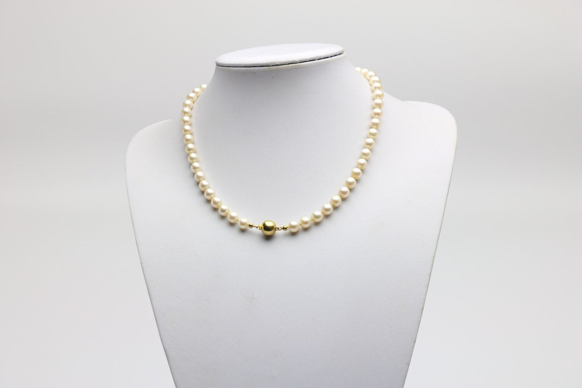 2-Teiliges SET, Perlen u. GOLD 750er - Halskette und Armband Schoettel