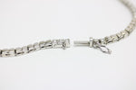 Diamant Halskette Collier 750 Weißgold, 120 Diamanten, Perlanhänger - ca. 46 cm