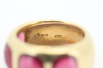Pomellato Bisanzio Ring mit 4 Rosa Turmalinen, aus 750 Gelbgold – Ringgröße 55