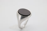 Leo Wittwer Onyx Ring, aus 750 Weißgold – Ringgröße 61
