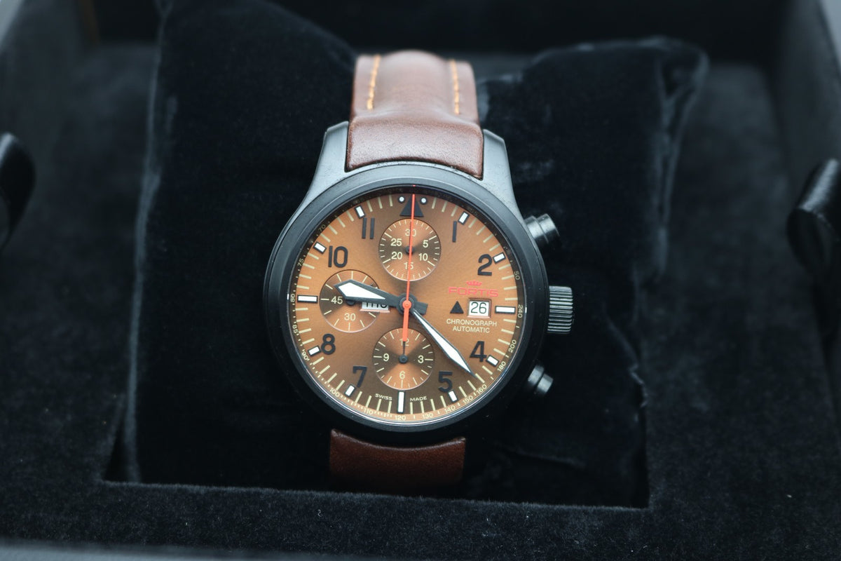 Fortis Chronograph Automatik B-42 Armbanduhr Herren - Ref. 656.18.141