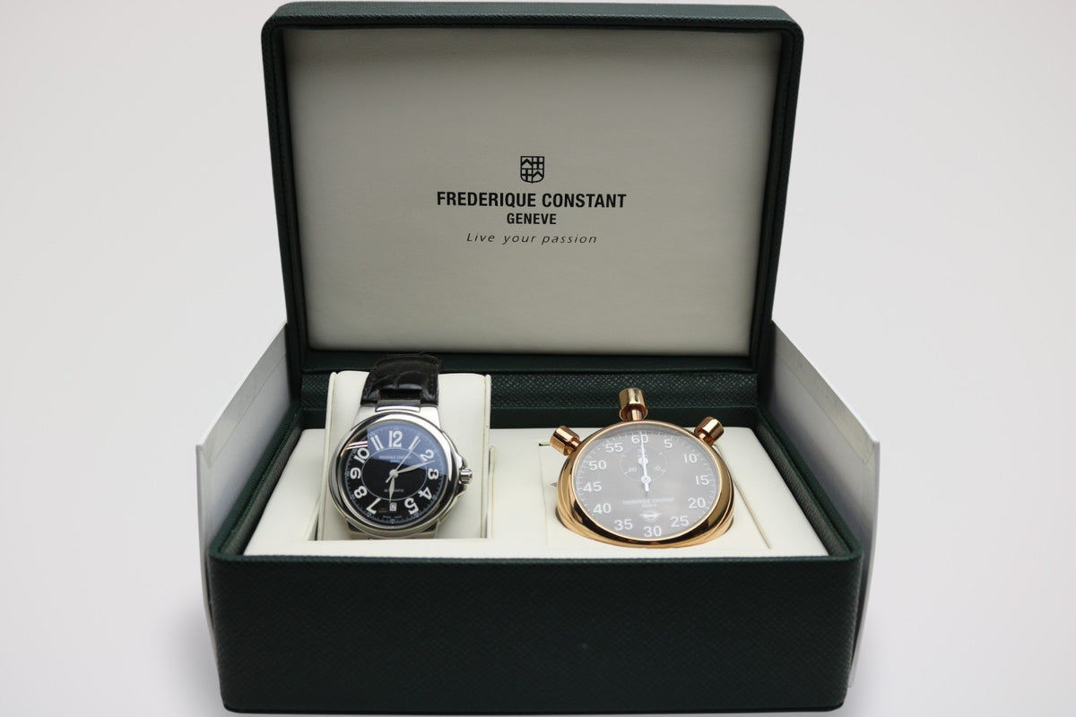 Frédérique Constant Automatik Armbanduhr SET mit Stoppuhr Herren Ref. FC305x4h6
