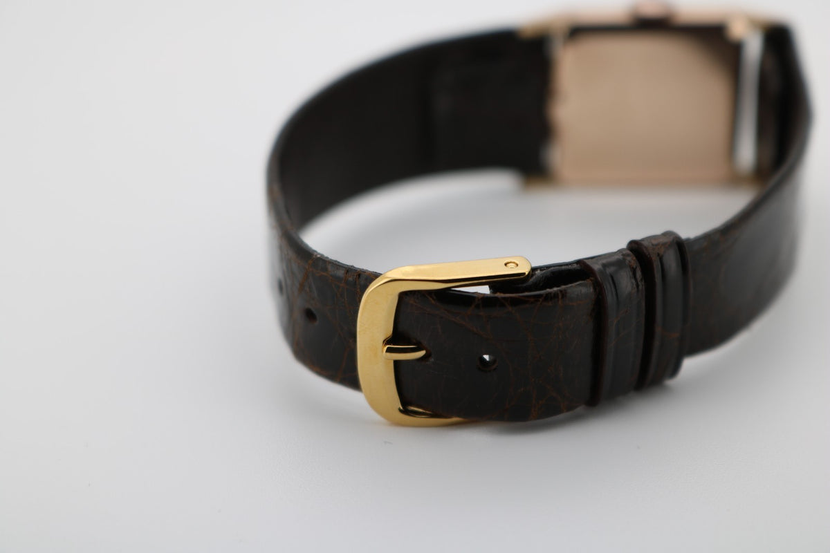 Vintage Le Coultre 14k Gelbgold Handaufzug Armbanduhr Herren