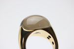 Capolavoro Rauchquarz Ring für Damen aus 750 Gelbgold – Ringgröße 56