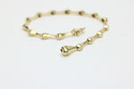 Elegantes Tropf Armband für Damen aus 585 Gelbgold mit 15 Diamanten 0.40ct 19cm