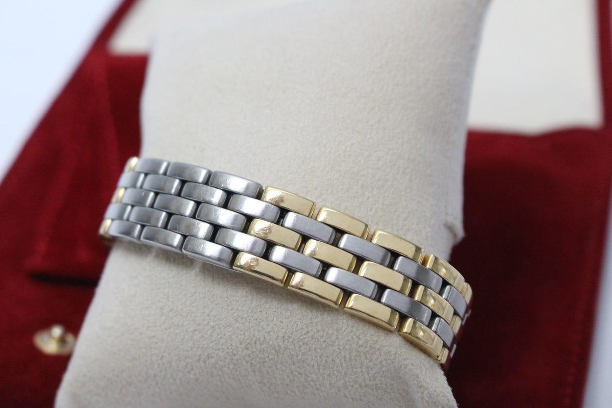Cartier Panthere Vendome 183964 Stahl/Gold 30mm Damen Armbanduhr Etui