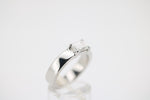 Diamant Gold Ring, Diamantbaguetteaus 585 Weißgold – Ringgröße 54