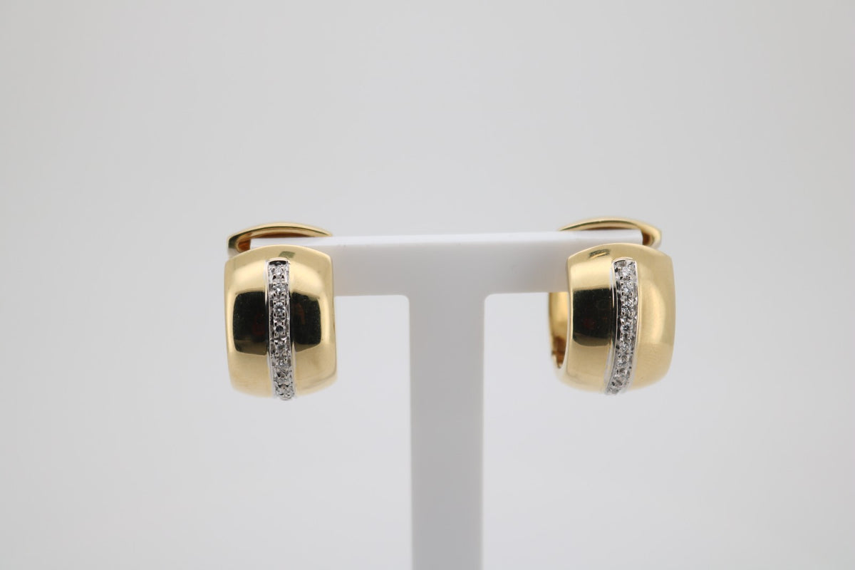 Wempe Gold Diamant Ohrstecker mit jeweils 11 Diamanten - 750 Gelbgold ca. 14,5g