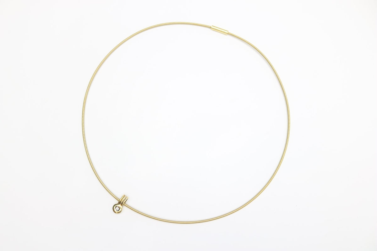 Niessing Diamant Halskette aus 750 Gelbgold - ca. 50 cm