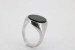 Leo Wittwer Onyx Ring, aus 750 Weißgold – Ringgröße 61