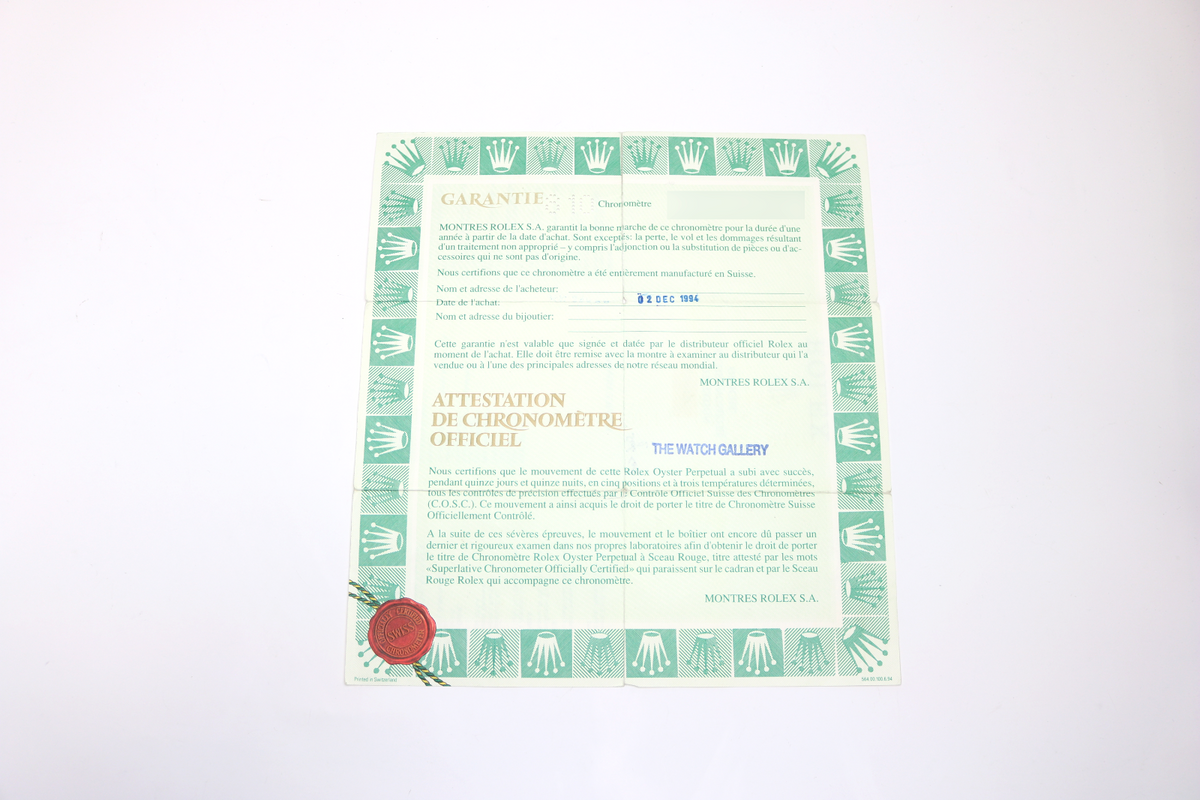 Rolex Submariner Automatik Armbanduhr Herren - Ref. 16610 - (1994)