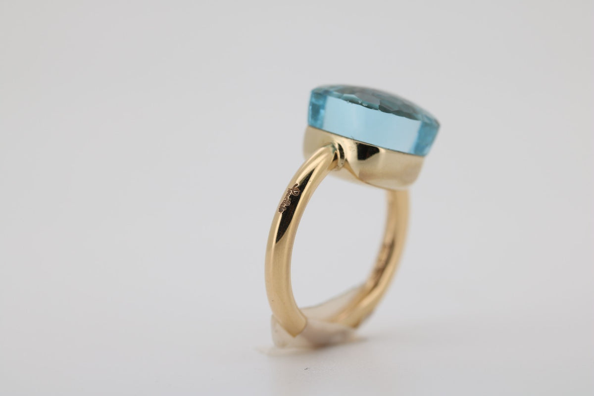 Pomellato Topasring Nudo Maxi, 750 Gold, Ringgröße 52 ca. 9,3 g