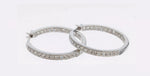 Paar 18 kt Gold Brillant-Ohr Creolen, WG 750